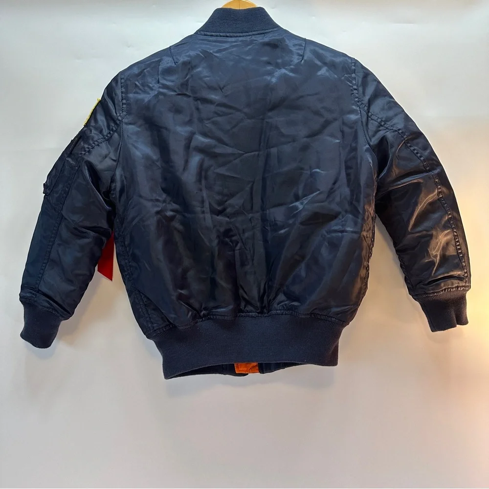 NWT NASA MA-1 Flight Jacket Bravo Series by Burks Bay Navy Bomber Unisex Youth S